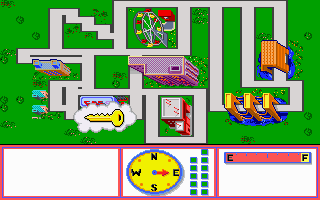Stickybear: Town Builder (DOS) screenshot: Found the key!
