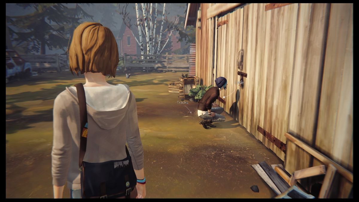 Life Is Strange: Episode 4 - Dark Room (PlayStation 4) screenshot: Looking for a way inside the farmhouse