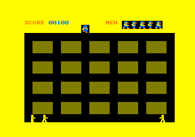 Oh Mummy (Amstrad CPC) screenshot: Level two has three mummies.
