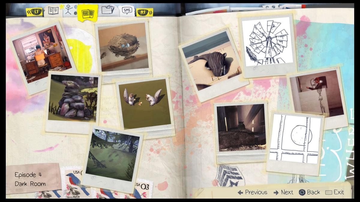 Life Is Strange: Episode 4 - Dark Room (PlayStation 4) screenshot: Collecting this episode's photos