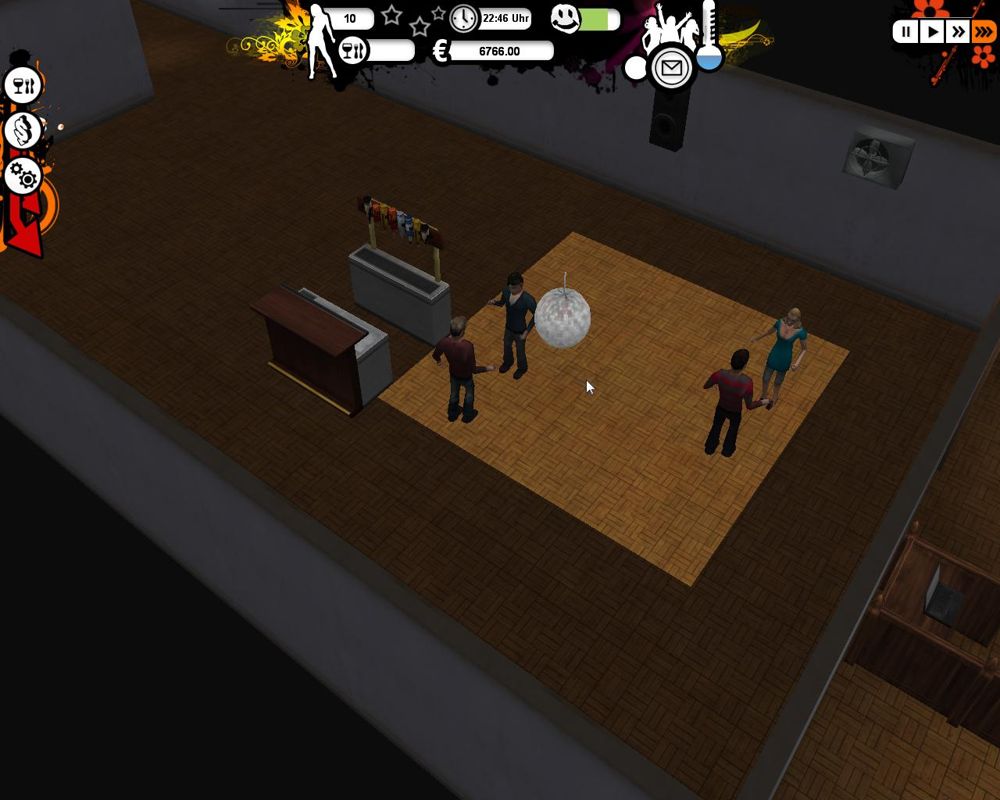 Disco Tycoon (Windows) screenshot: The first guests