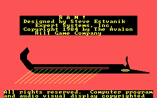 RAM! (DOS) screenshot: Title screen