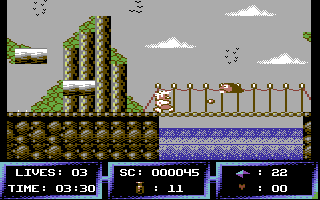 Bobix (Commodore 64) screenshot: Enemies become smarter and dodge your attacks