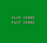 George Foreman's KO Boxing (Game Gear) screenshot: Select a slow or a fast speed at the beginning of the game.