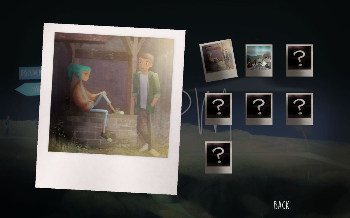Oxenfree (Windows) screenshot: Two photographs collected so far.