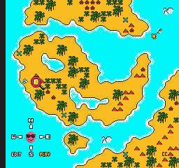 Dudes with Attitude (NES) screenshot: The x on the map changes signifying that you have completed that level.