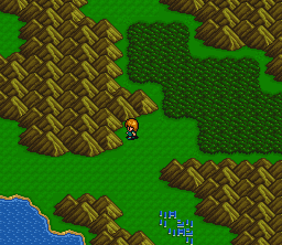 Aretha (SNES) screenshot: On the world map