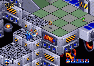 Sonic 3D Blast (Genesis) screenshot: Gene Gadget Zone