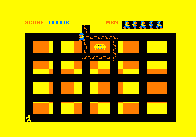 Oh Mummy (Amstrad CPC) screenshot: I have revealed a box.