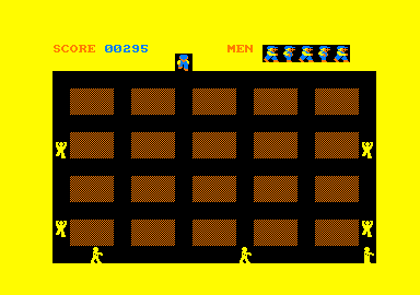 Oh Mummy (Amstrad CPC) screenshot: Now, we're getting crowded.