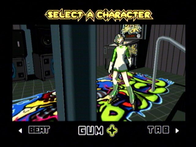 Jet Grind Radio (Dreamcast) screenshot: Character select