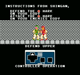 Flying Dragon: The Secret Scroll (NES) screenshot: Combat training instructions