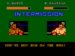 James "Buster" Douglas Knockout Boxing (SEGA Master System) screenshot: Intermission with some pep talk