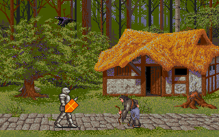 Spirit of Excalibur (DOS) screenshot: Old lady