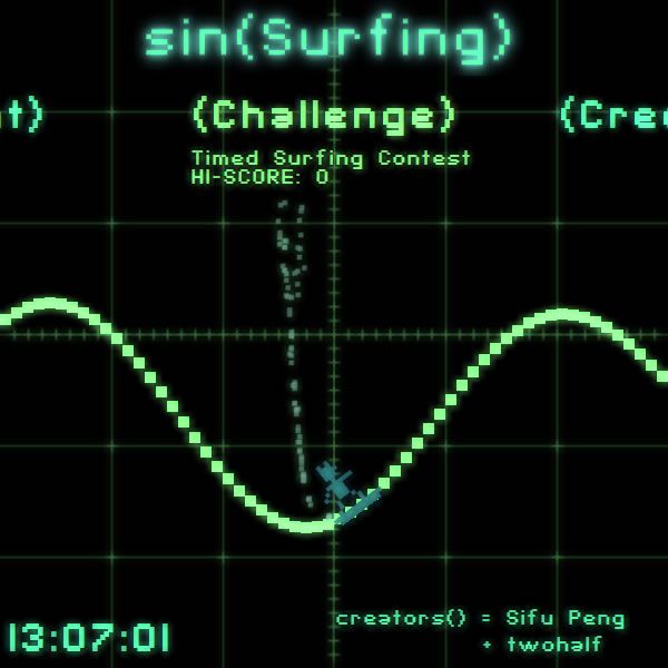 sin(Surfing) (Windows) screenshot: Main game screen