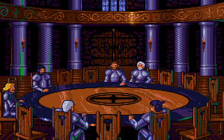 Spirit of Excalibur (DOS) screenshot: The round table
