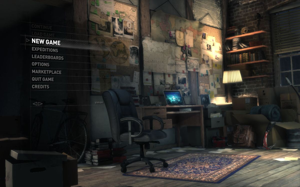 Rise of the Tomb Raider (Windows) screenshot: Main menu