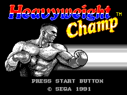 James "Buster" Douglas Knockout Boxing (SEGA Master System) screenshot: Title screen (European version)
