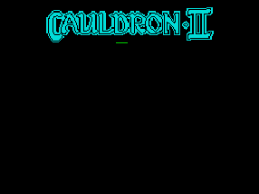 Cauldron II: The Pumpkin Strikes Back (ZX Spectrum) screenshot: Title screen (Erbe Software re-release, English version)