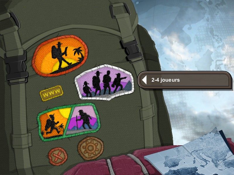 Backpacker 3 (Windows) screenshot: Main menu (French version)