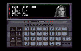 Countdown (DOS) screenshot: Lisa's profile.
