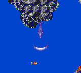 Ecco: The Tides of Time (Game Gear) screenshot: Shoot at fish with sonar to herd them towards the Dolphin