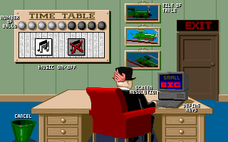 Thomas the Tank Engine and Friends Pinball (DOS) screenshot: Setup screen
