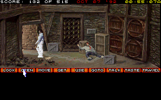 Countdown (DOS) screenshot: The basement.