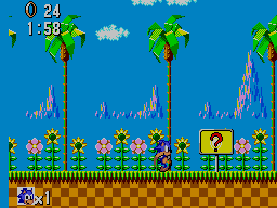 Sonic the Hedgehog (SEGA Master System) screenshot: ? sign