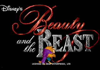 Disney's Beauty and the Beast: Roar of the Beast (Genesis) screenshot: Title screen