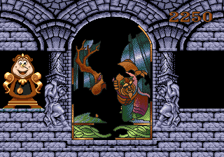 Disney's Beauty and the Beast: Roar of the Beast (Genesis) screenshot: Puzzle mini-game