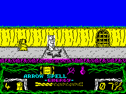 Outcast (ZX Spectrum) screenshot: Hillside