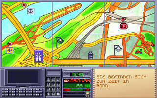 Der Planer (DOS) screenshot: The city map
