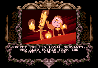 Disney's Beauty and the Beast: Roar of the Beast (Genesis) screenshot: Introduction sequence