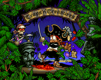 Traps 'n' Treasures (Amiga) screenshot: The brilliant title screen.