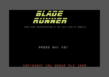 Blade Runner (Commodore 64) screenshot: Startup