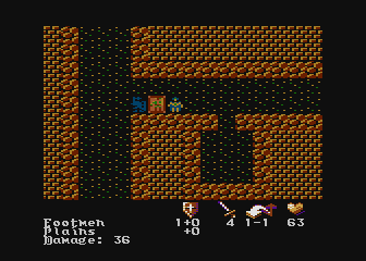 His Dark Majesty (Atari 8-bit) screenshot: Attacking