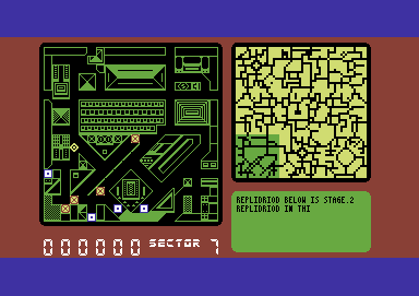 Blade Runner (Commodore 64) screenshot: There are four replidroids in this vicinity