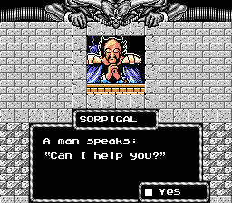 Might and Magic: Book One - Secret of the Inner Sanctum (NES) screenshot: I went to the blacksmith'sshop.
