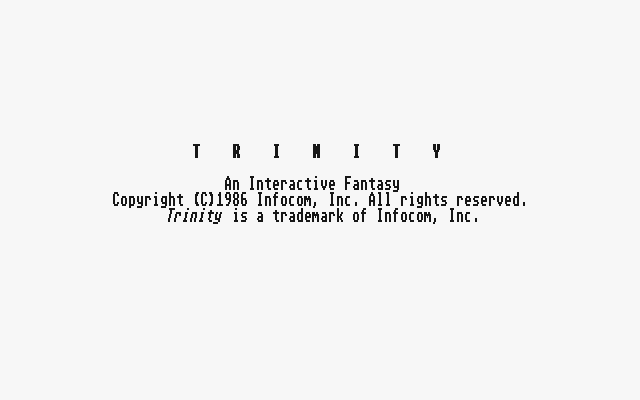 Trinity (Atari ST) screenshot: Title screen