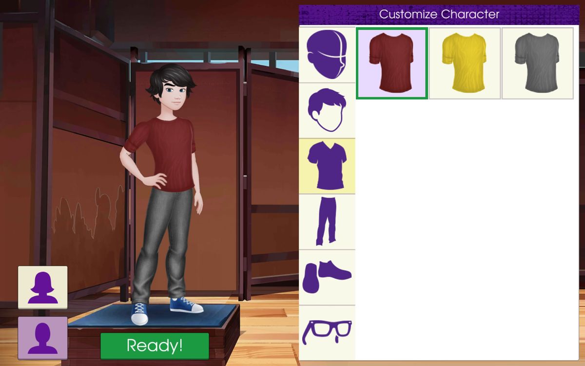 Descendants (Android) screenshot: Character customization at the start of the game