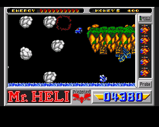 Battle Chopper (Amiga) screenshot: Mr. Heli has been killed