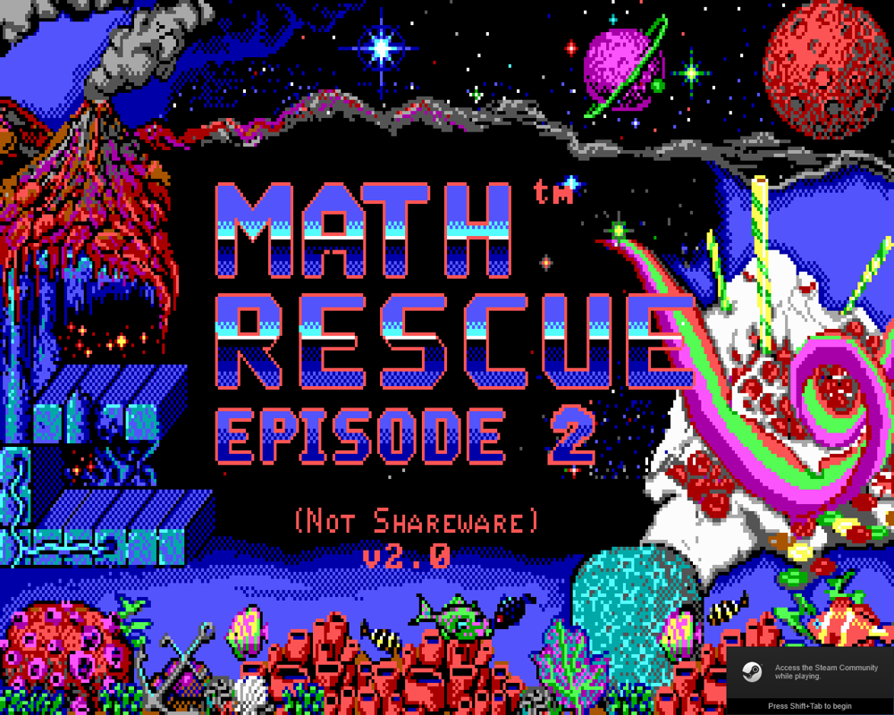 Math Rescue (Windows) screenshot: The title screen for episode 2