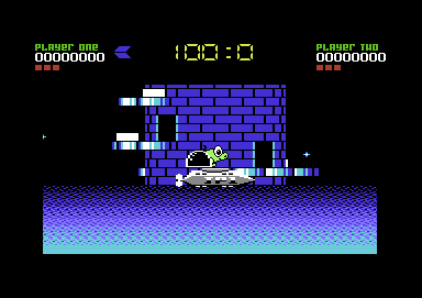 Tower Toppler (Commodore 64) screenshot: Starting Level 1