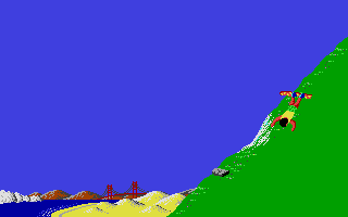 California Games II (Atari ST) screenshot: No more snow on ground.