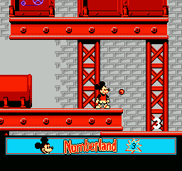 Mickey's Adventures in Numberland (NES) screenshot: At the number factory