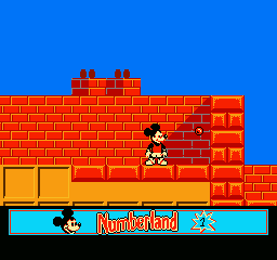 Mickey's Adventures in Numberland (NES) screenshot: About to collect an item