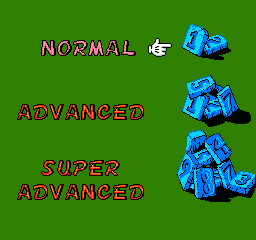 Mickey's Adventures in Numberland (NES) screenshot: Choose your difficulty level