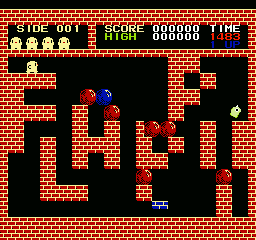 Flappy (NES) screenshot: The first level
