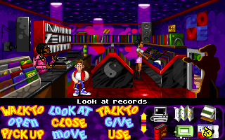 Bud Tucker in Double Trouble (DOS) screenshot: Record store